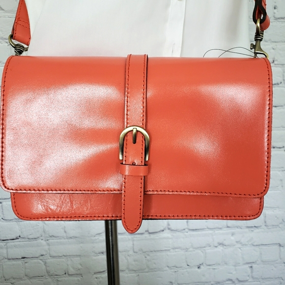 PATRICIA NASH Maribel Coral Leather Crossbody Handbag--NWT - Picture 3 of 14